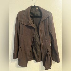 H&M Brown Coat with Belt XS